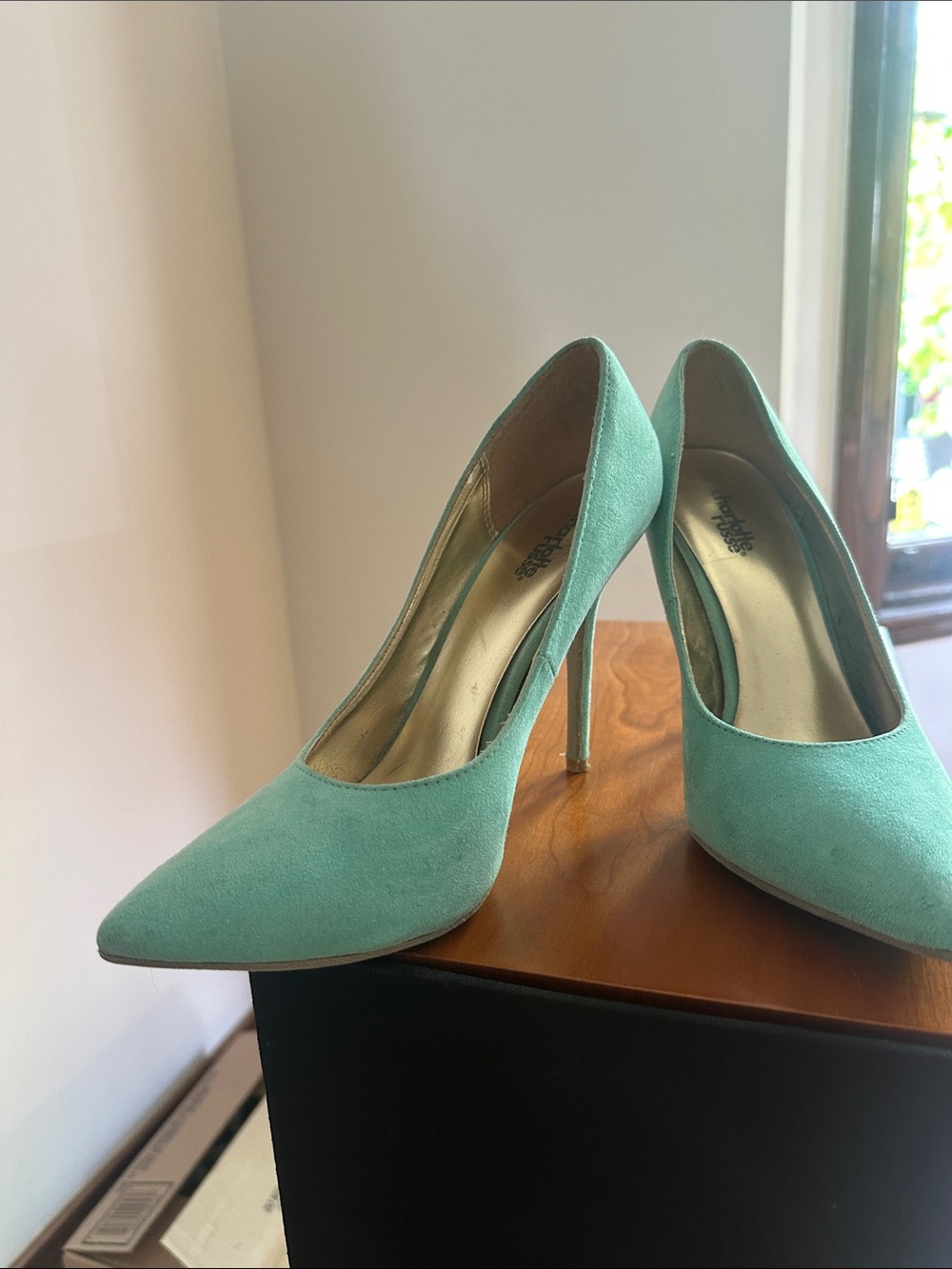 Charlotte Russe Mint/teal stiletto heels